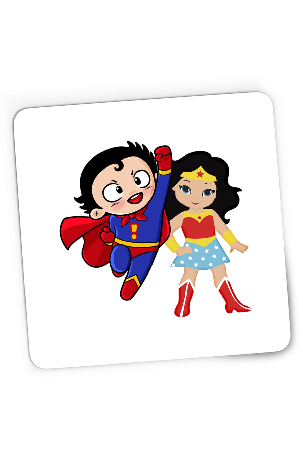 Mousepad Gaming Superman Wonder Woman Cartoon Hero Comics, 21x19 cm