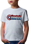 Tricou copii Captain America Logo Marvel Super Powers Hero Kids