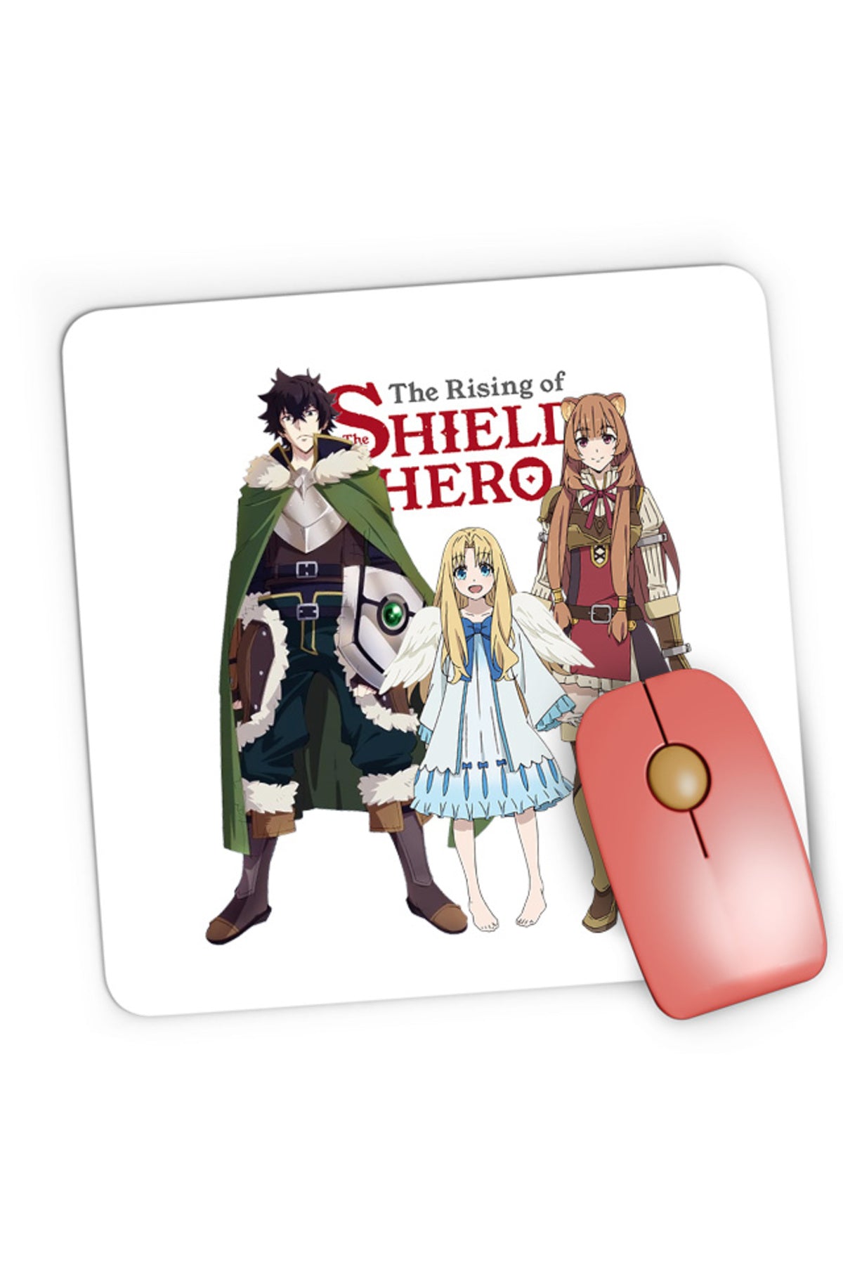 Mousepad Gaming Rising of the Shield Hero Naofumi Filo Raphtalia Trio Bird Aneko, 21x19 cm