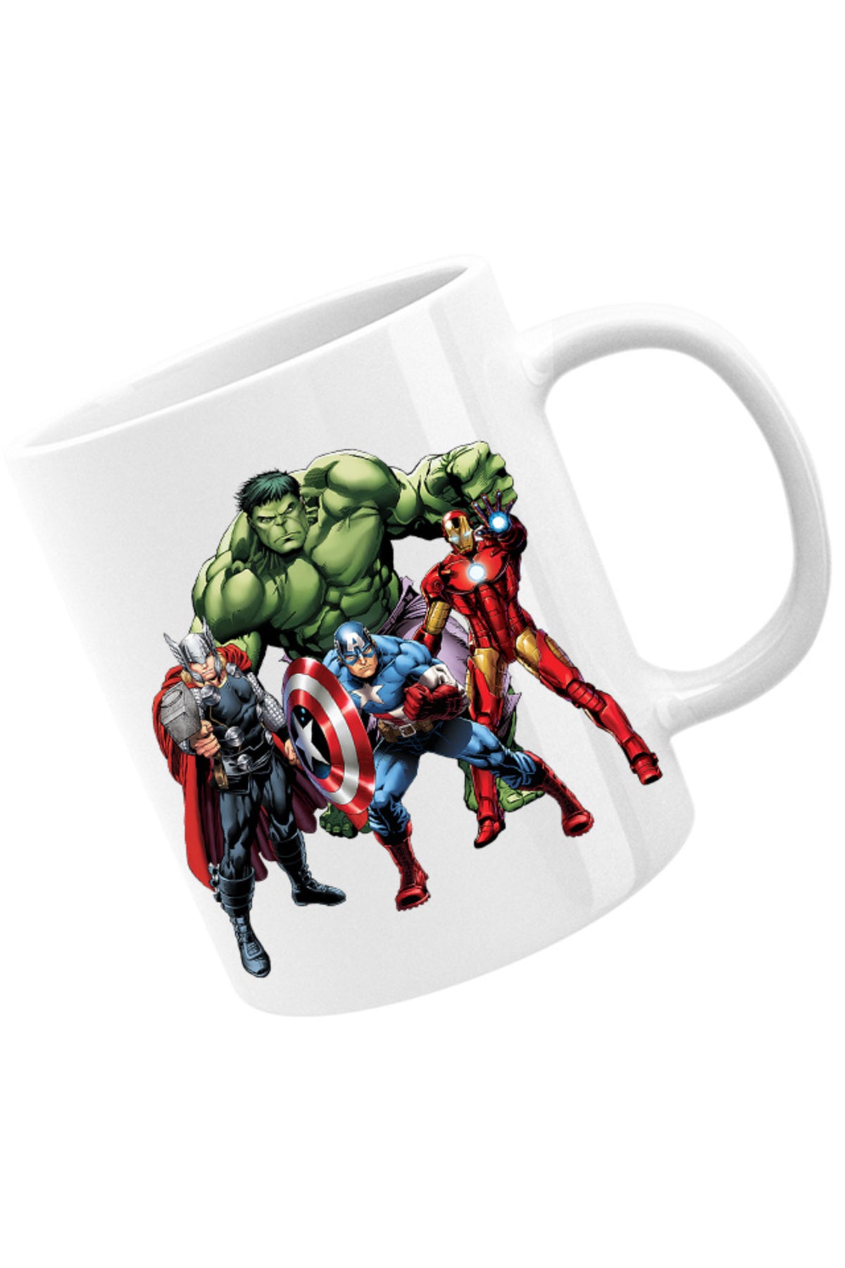 Cana Thor Hulk Ironman Captain America Cool Pose Animation, alba, 330 ml