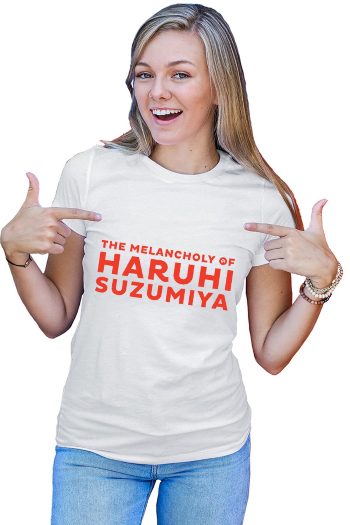 Tricou dama Haruhi Suzumiya Logo Anime Weeb Cosplay Figure