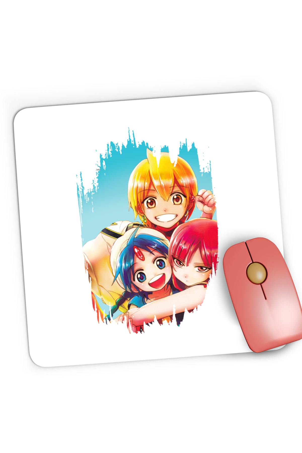 Mousepad Gaming Magi The Labyrinth of Magic Protagonists Group Blue Sky, 21x19 cm