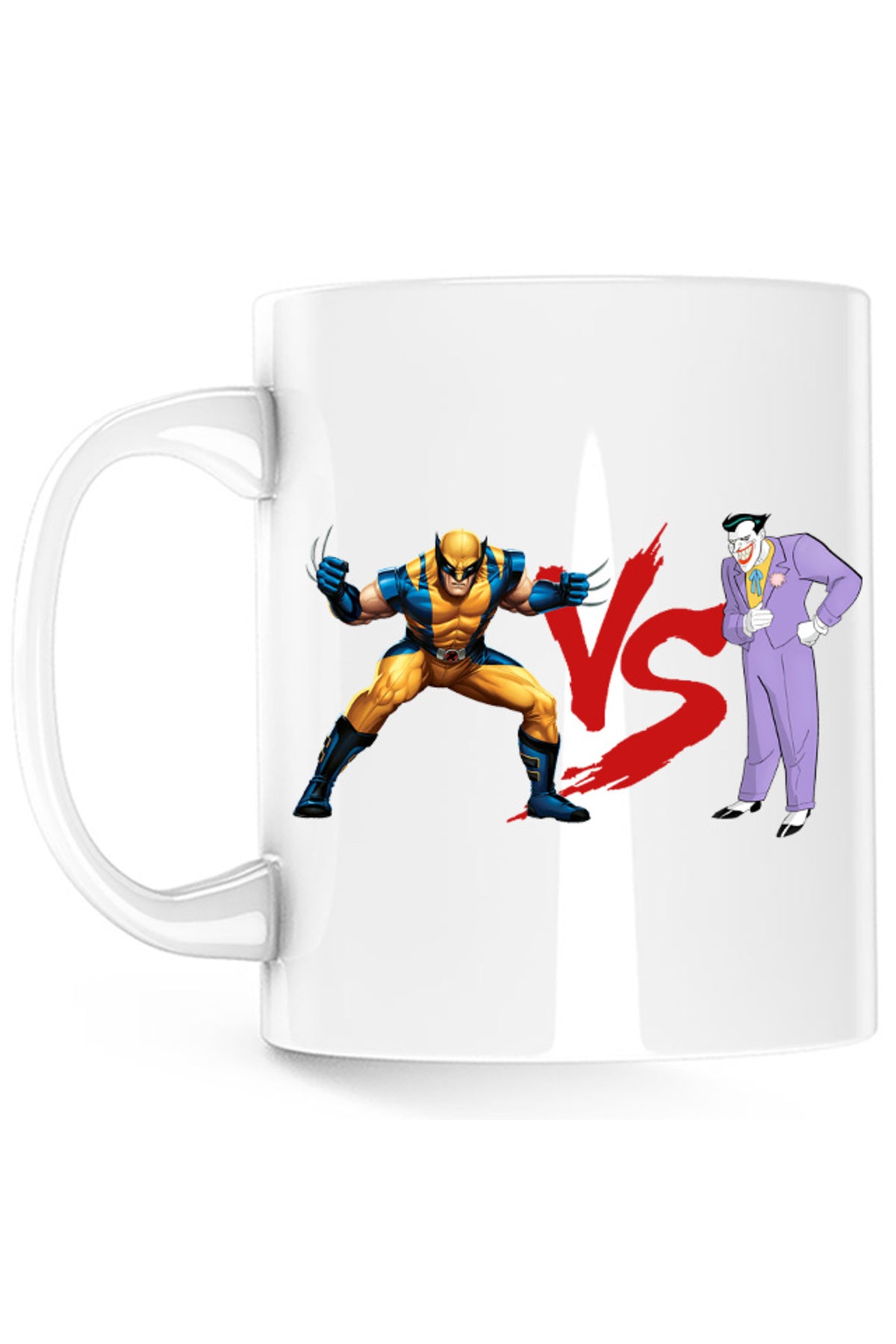 Cana Wolverine VS Joker Costume Cartoon, alba, 330 ml