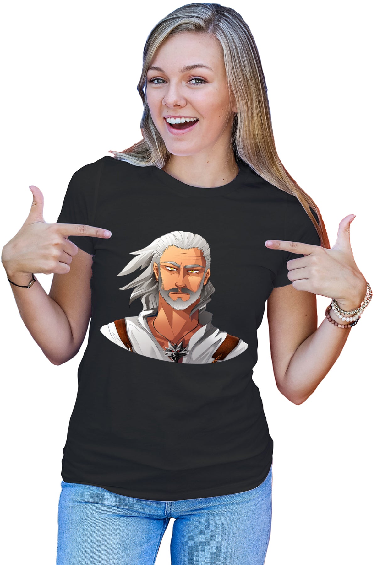 Tricou dama The Witcher Geralt of Rivia Minecraft Tlaucher
