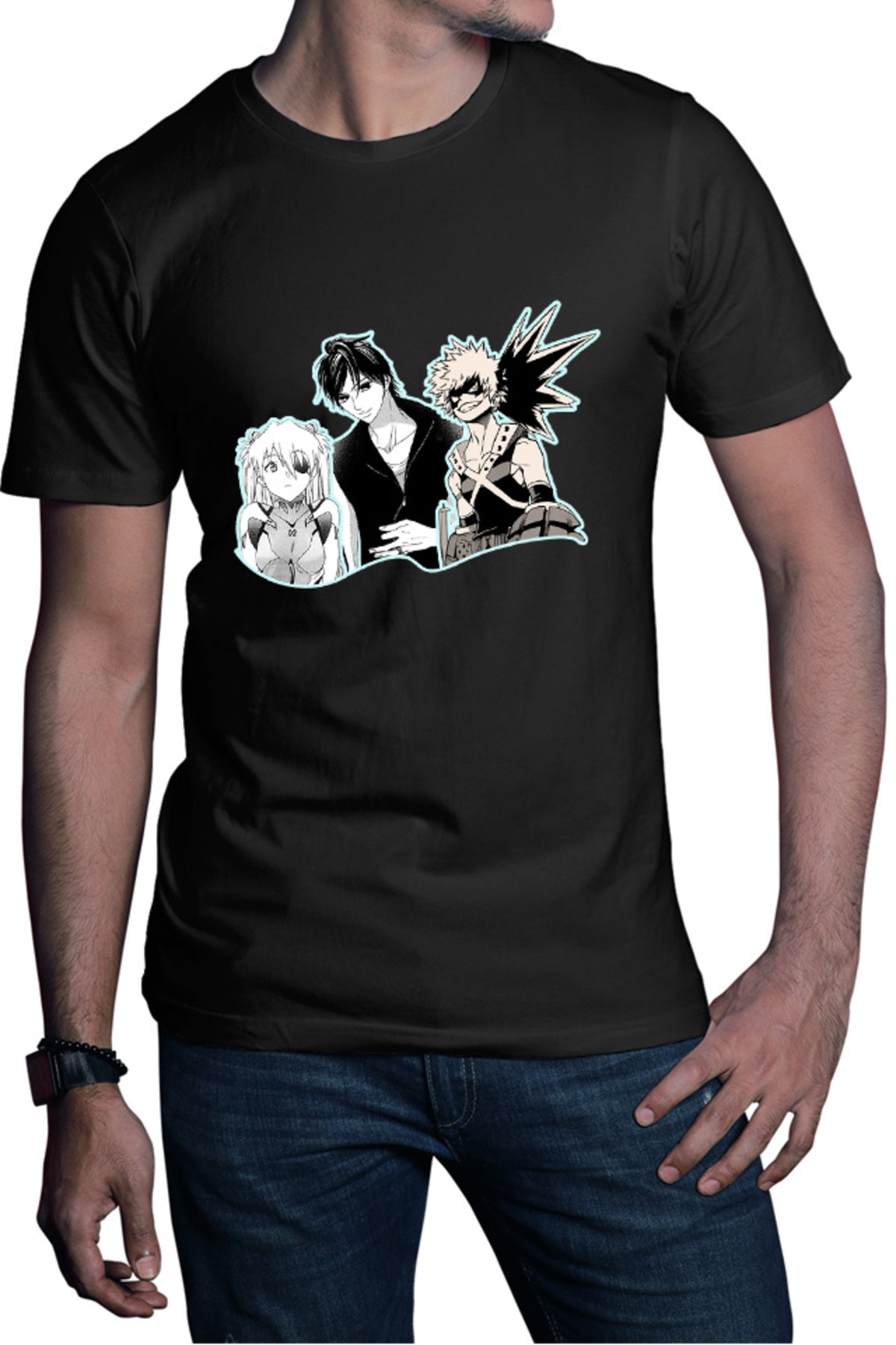 Tricou barbati LDK Neon Genesis Evanghelion My Hero Academia