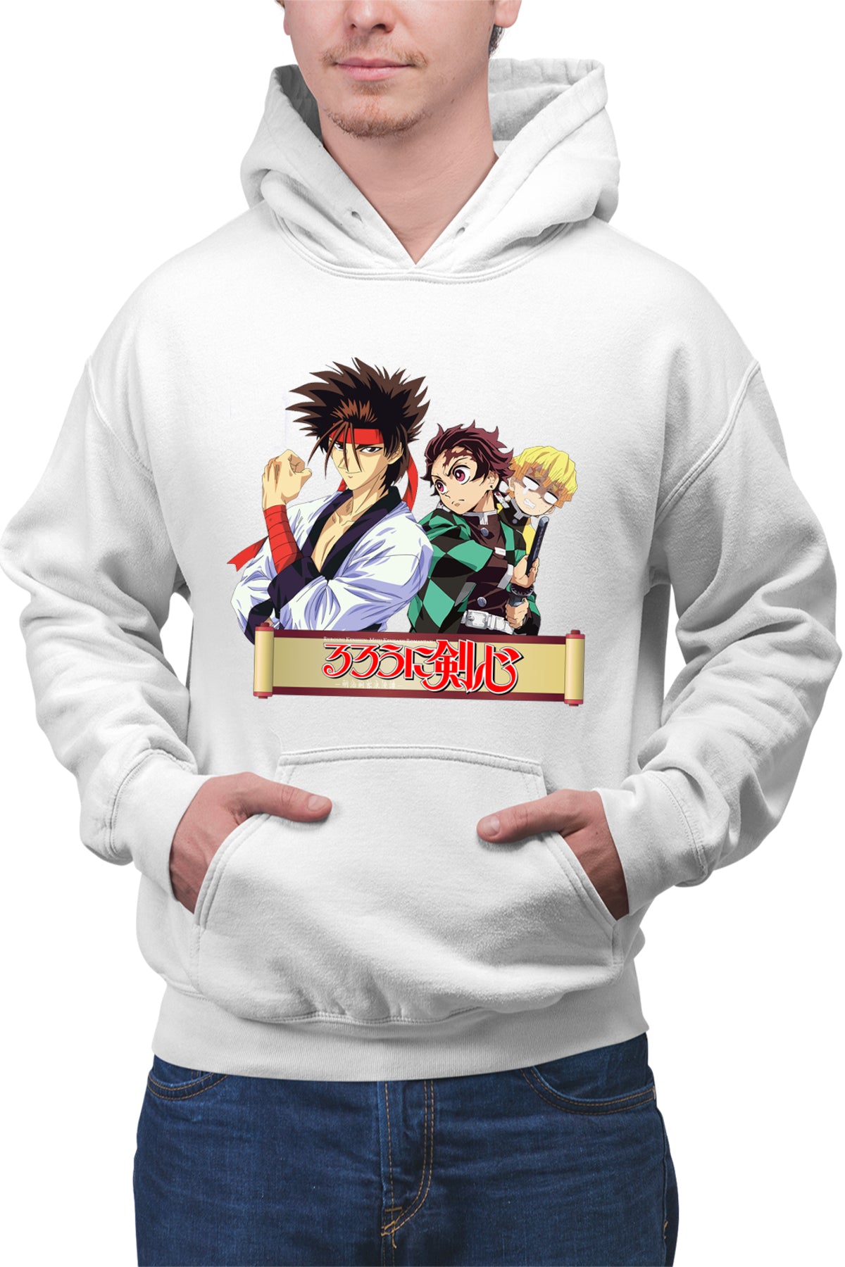 Hanorac barbati Rurouni Kenshin Sanosuke Tanjiro Zenitsu Scared