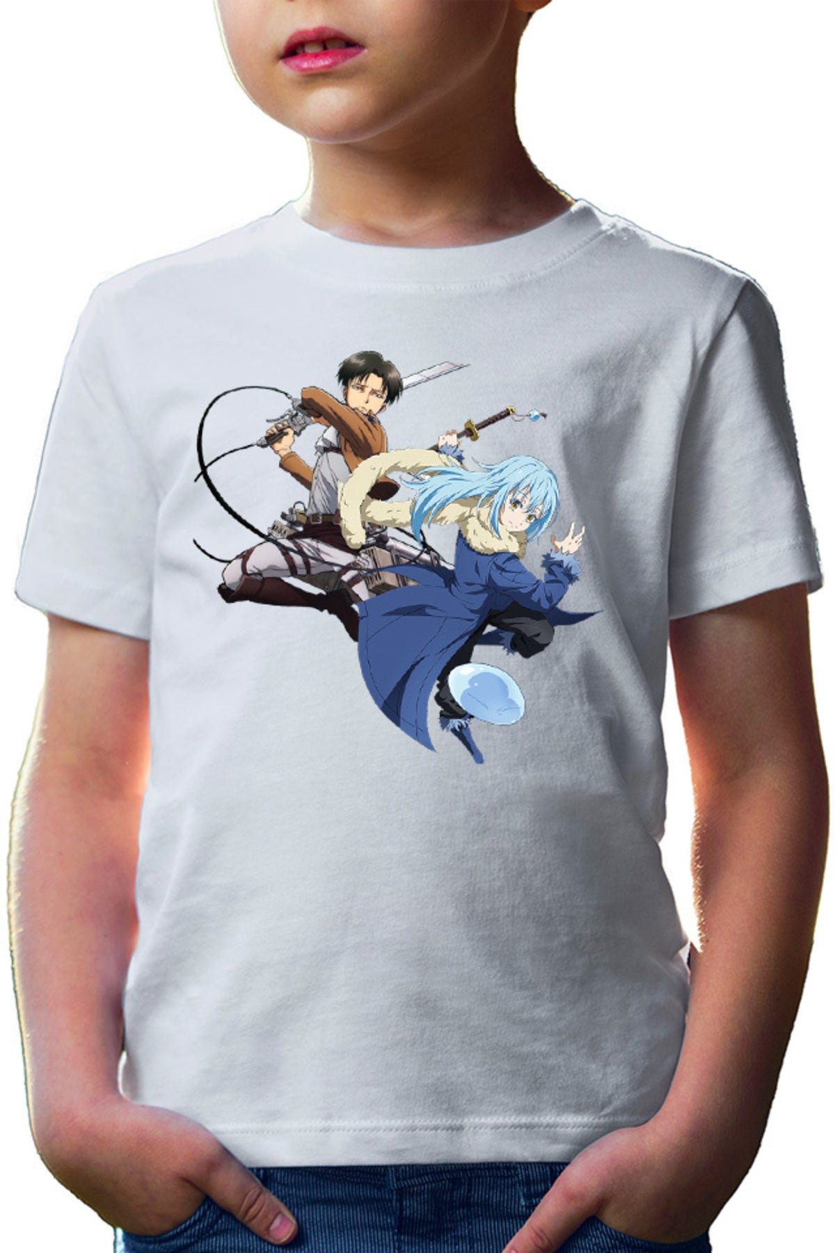 Tricou copii TenSura Slime Isekai Rinmuru Levi Attack on Titan