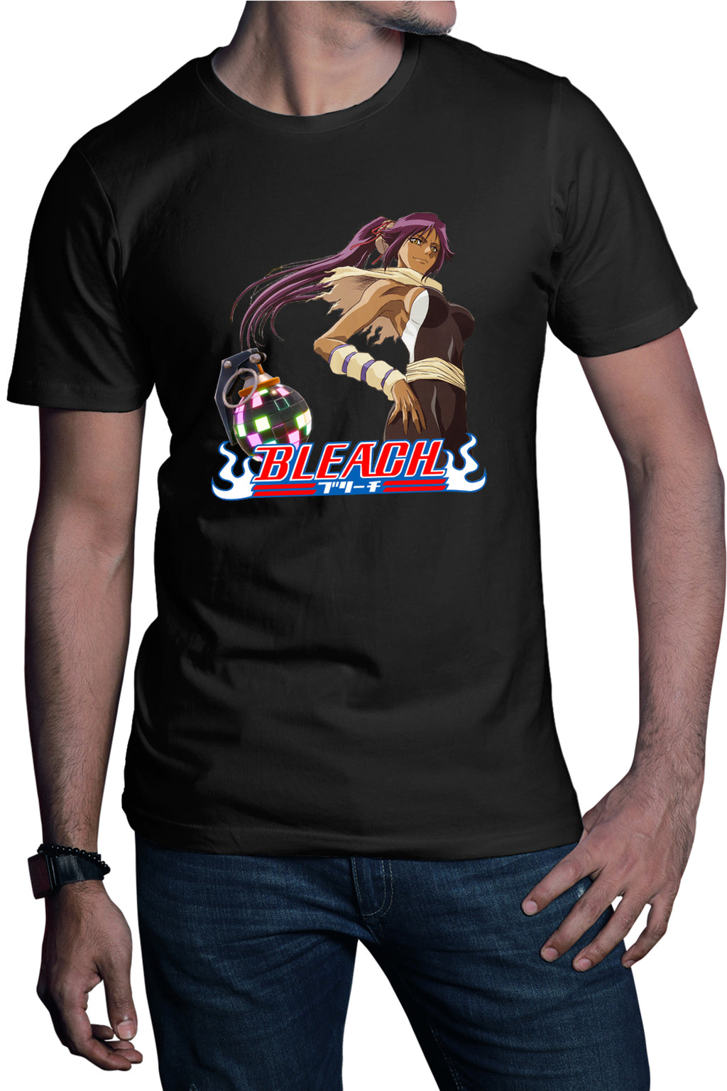 Tricou barbati Bleach Yoruichi Shihouin Fortnite Magenta Bomb