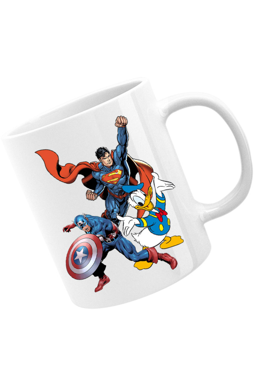 Cana Captain America Superman Donald Duck Hero Strong Cool, alba, 330 ml