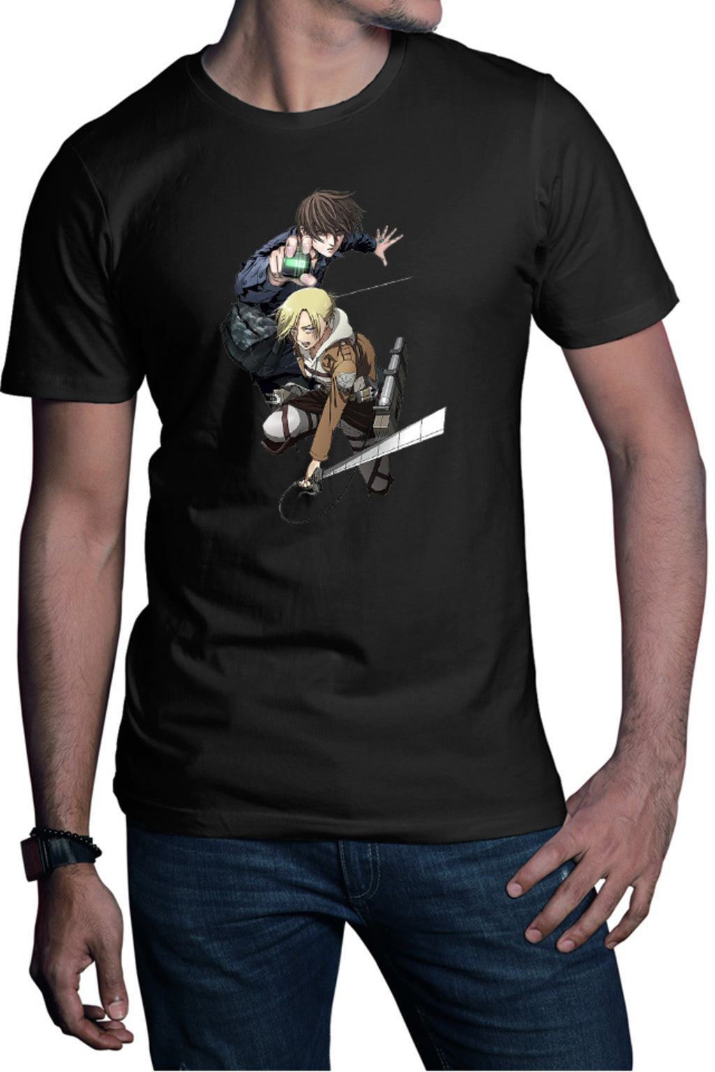 Tricou barbati Btooom! Sakamoto Ryouta AOT Annie Fight Monsters Sci-fi Cosplay