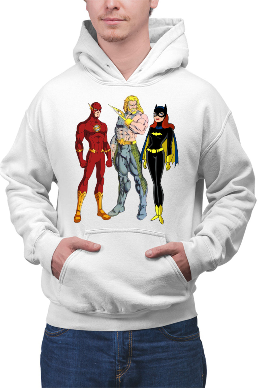 Hanorac barbati Aquaman Batgirl Flash Comics Cartoons Water Action
