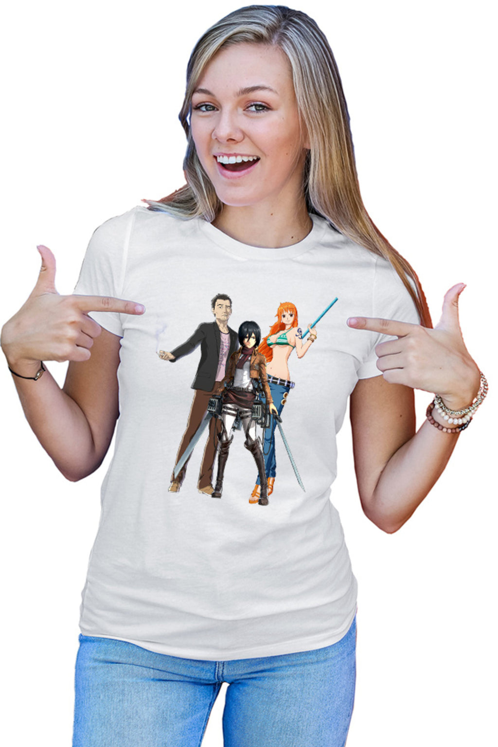 Tricou dama Ajin Ogura Ikuya AOT Mikasa One Piece