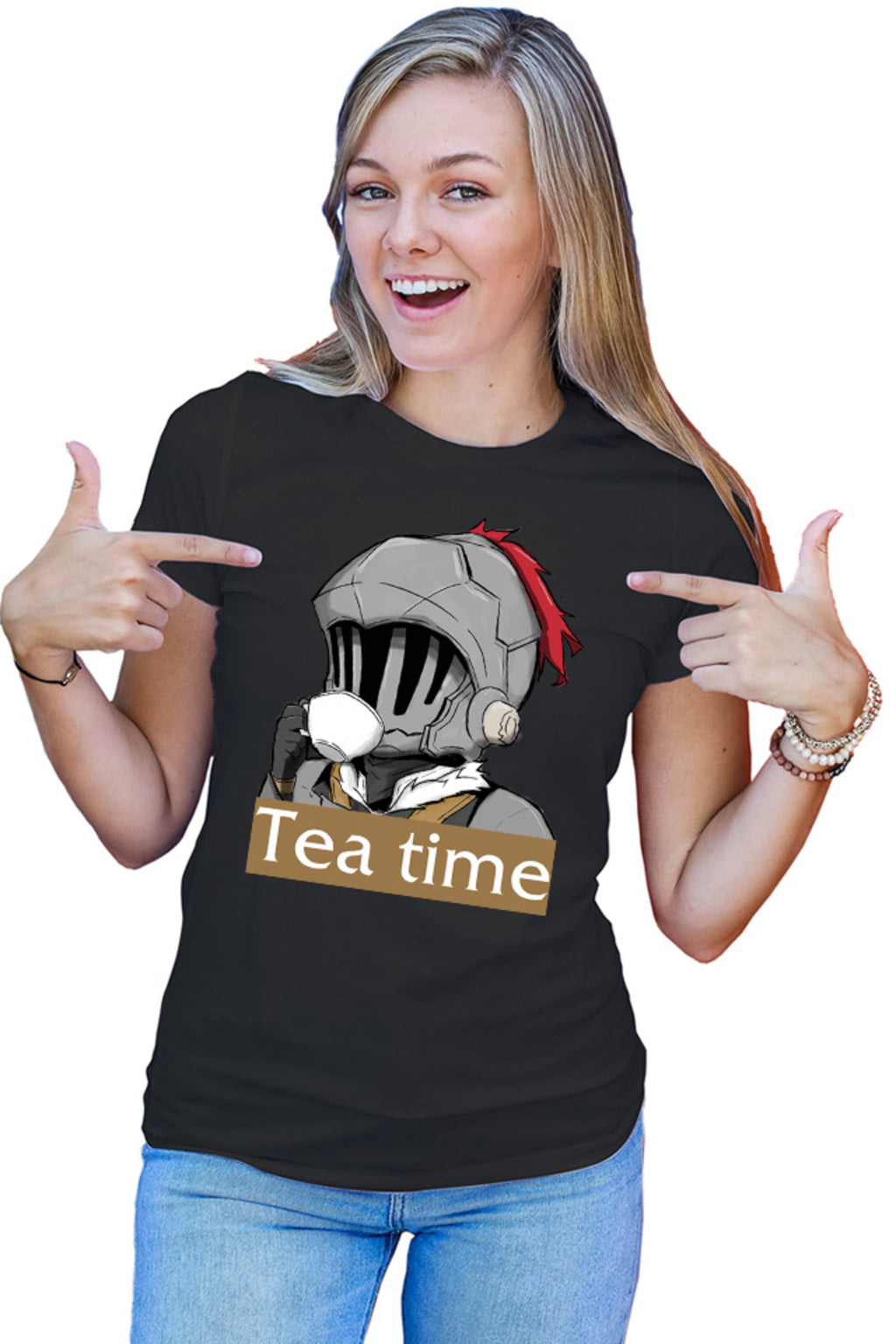 Tricou dama Goblin Slayer Tea Time Break Anime Rapid Armor Bebe