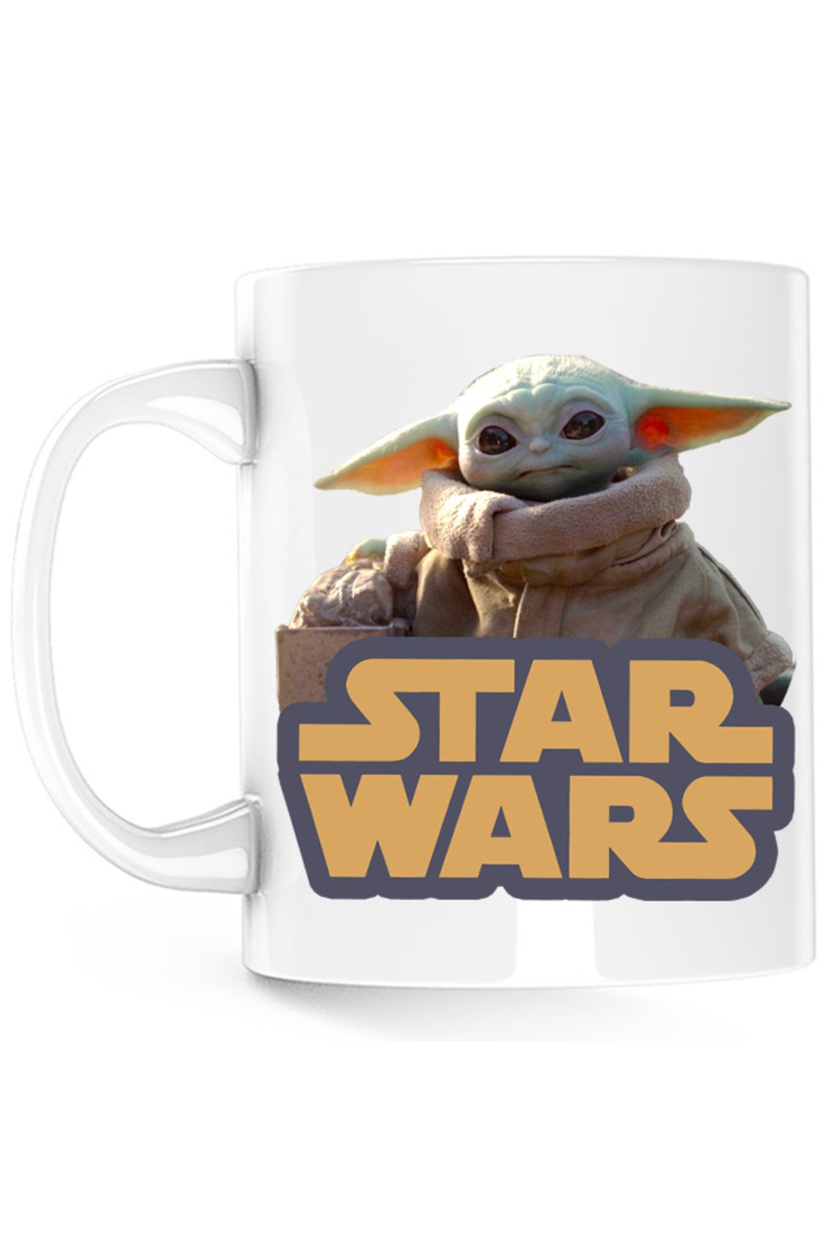 Cana Star Wars Baby Yoda Cute Small Logo Power, alba, 330 ml