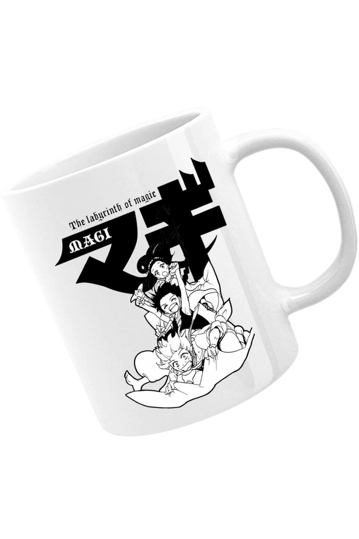 Cana Magi The Labyrinth of Magic Protagonists Group Manga White Black, alba, 330 ml
