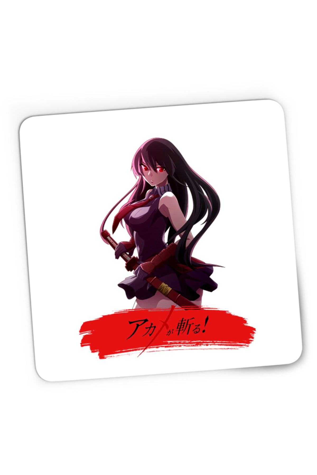 Mousepad Gaming Akame ga Kill Katana Fantasy Otaku Gore Blood Moon, 21x19 cm