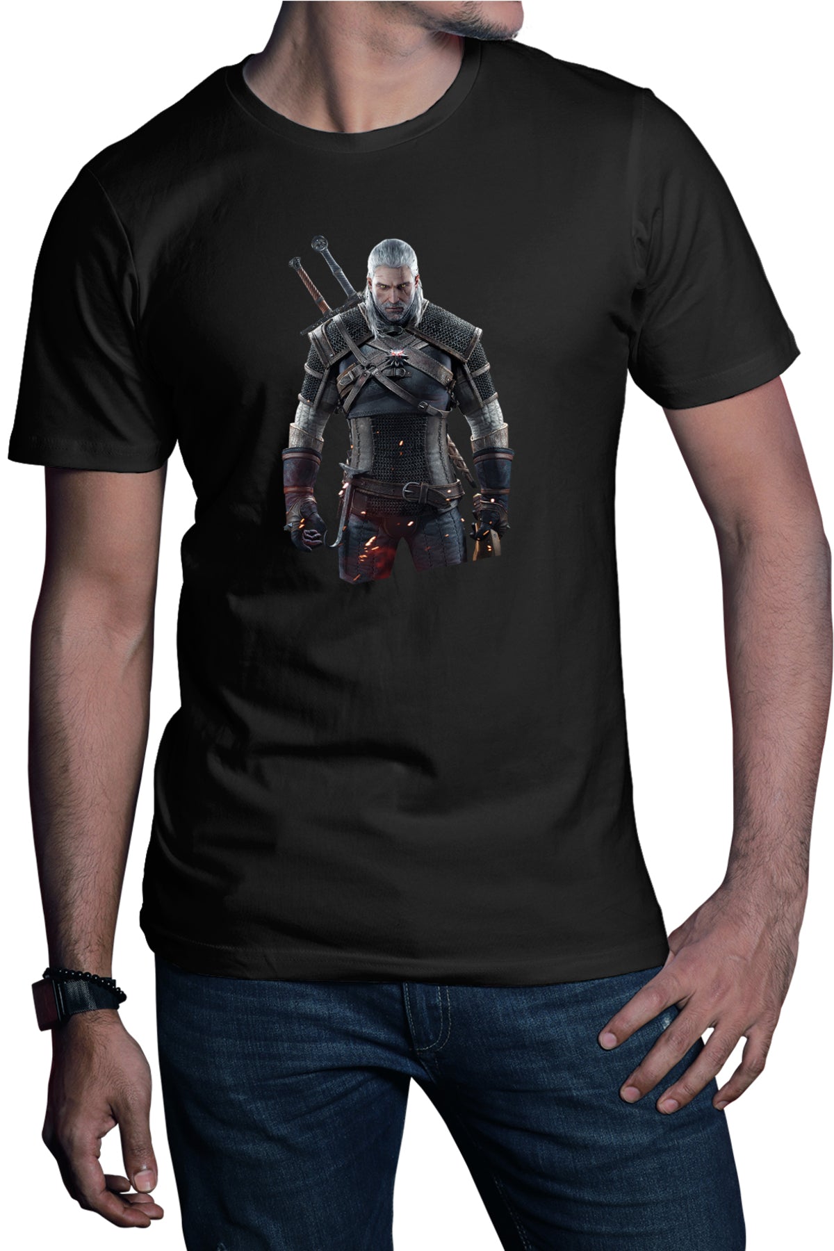 Tricou barbati The Witcher Geralt of Rivia Andrzej Sapkowski Game