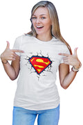 Tricou dama Superman Logo Emblem Erou Legendar