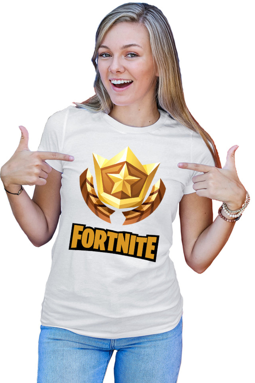 Tricou dama Fortnite Gold Elo Seasons Gameplay Powerful Best Player
