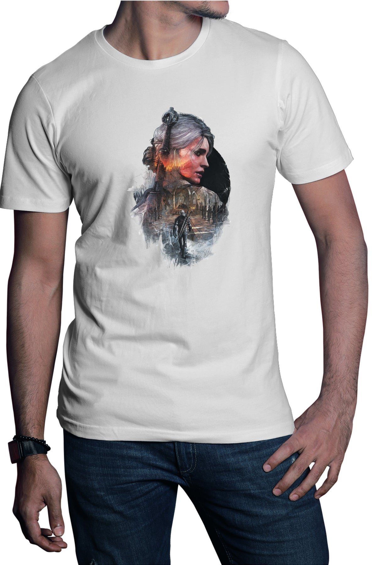Tricou barbati The Witcher Wild Hunt Monster Slayer Steam