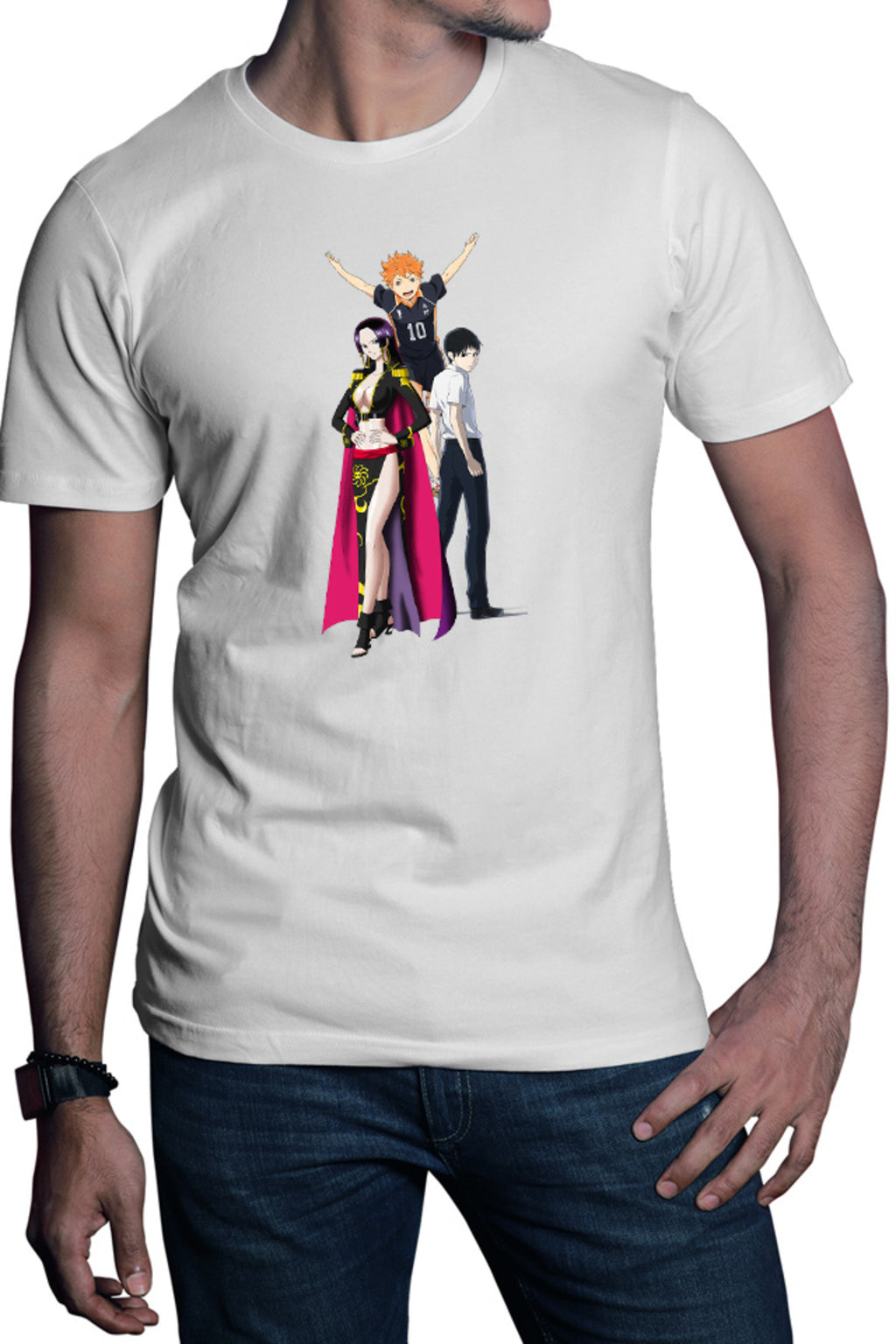 Tricou barbati Ajin Kei One Piece Haikyuu Sport Fantasy Horror