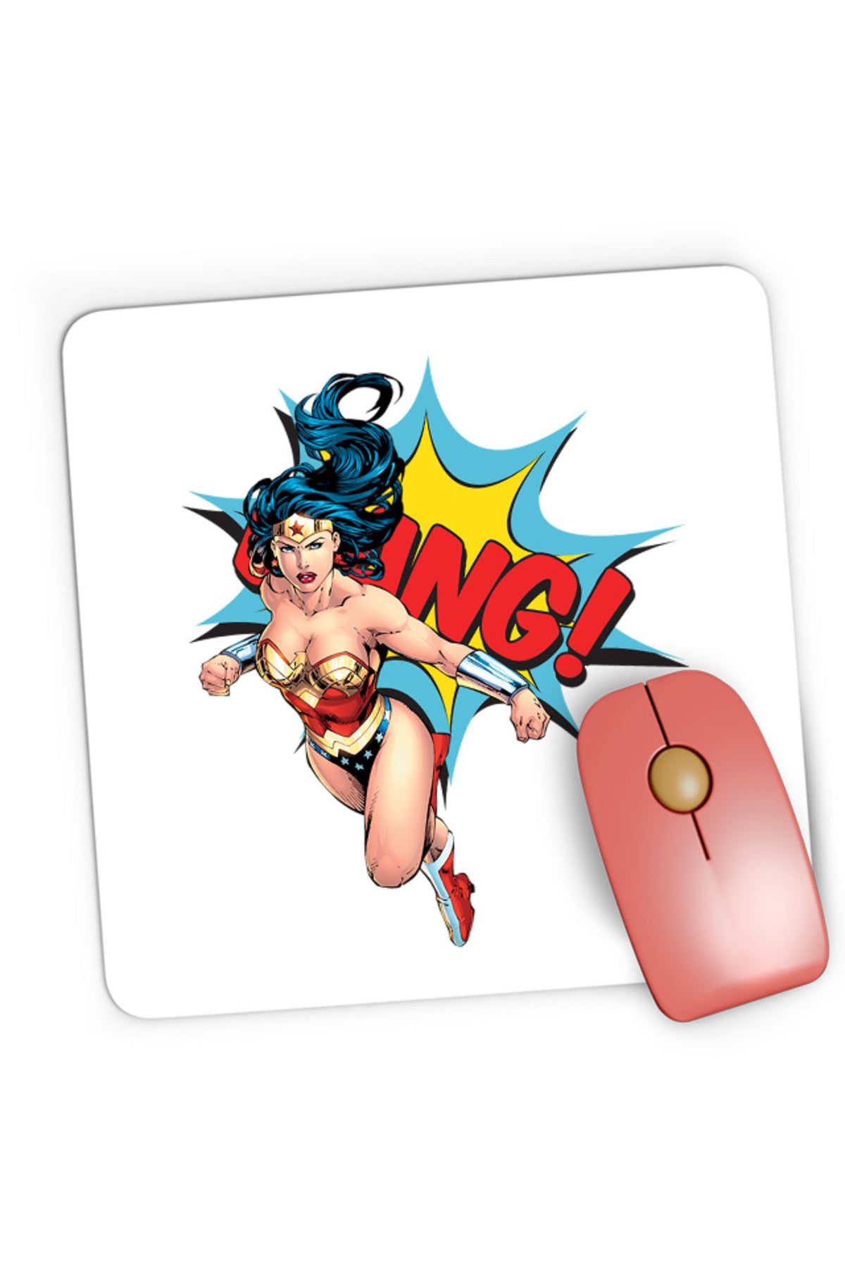Mousepad Gaming Wonder Woman Bang Super Girl Powers Stunning Marvel Action, 21x19 cm