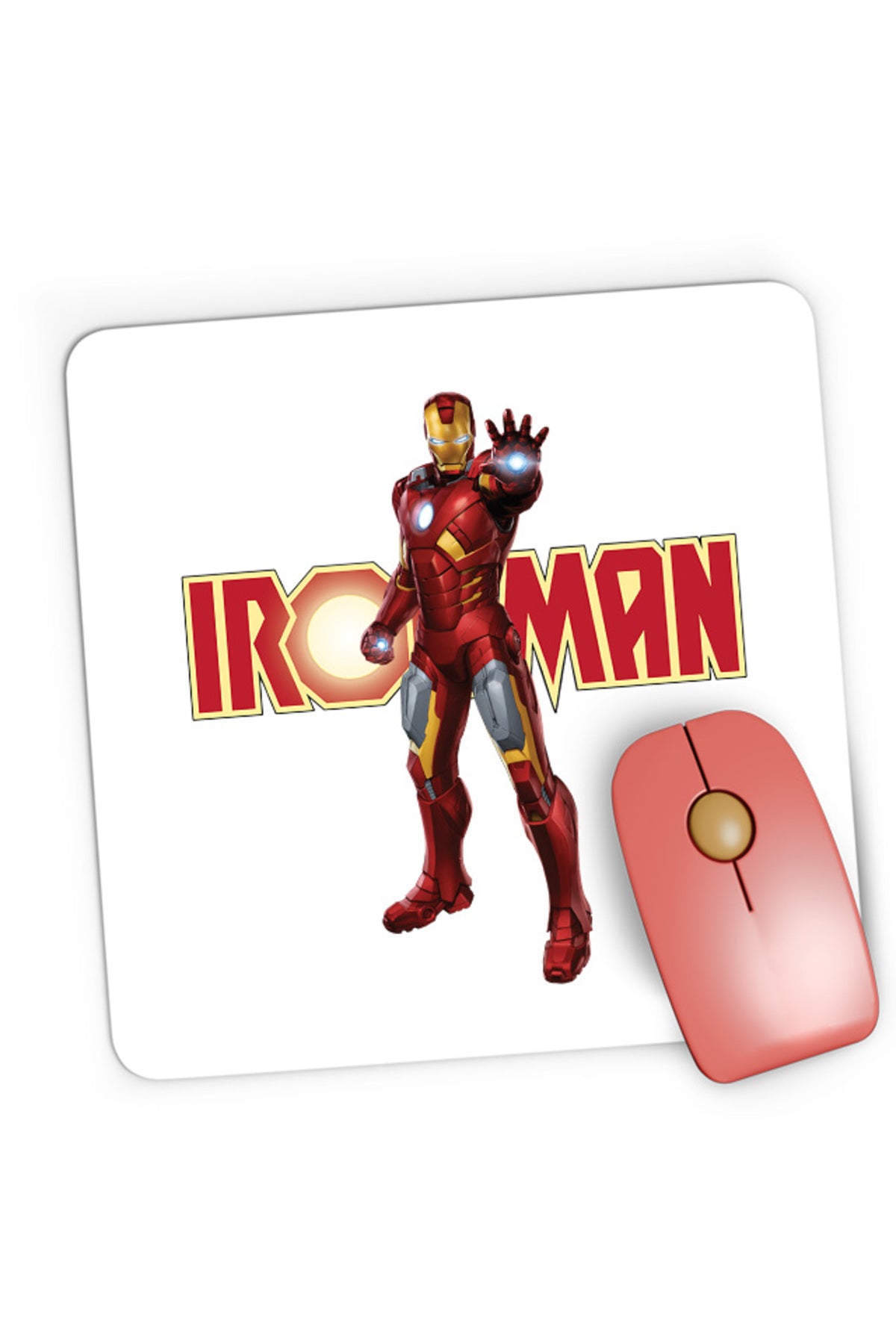 Mousepad Gaming Ironman Logo Suit Accident American Comic Books, 21x19 cm