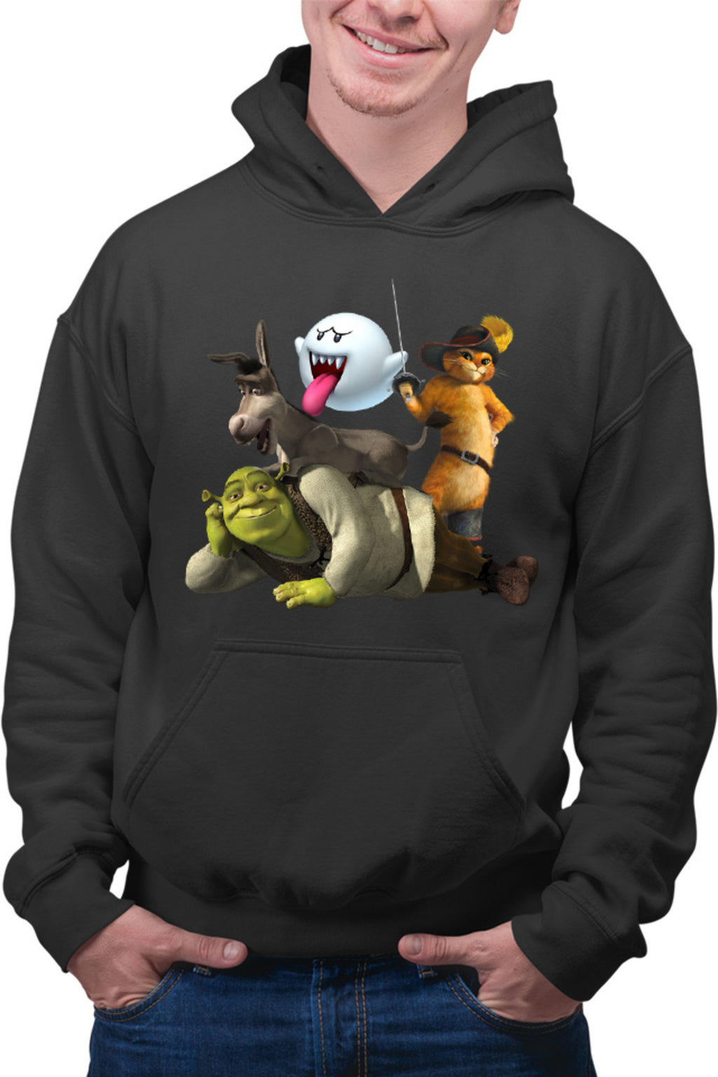 Hanorac barbati Shrek Mario Cat Donkey Ghost