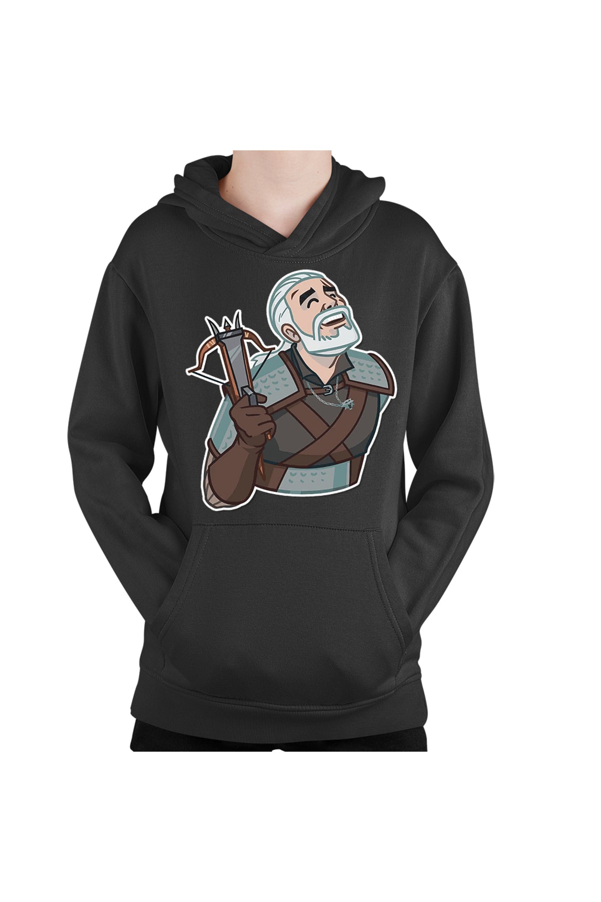 Hanorac copii The Witcher Geralt Demon Slayer Cartoon Play
