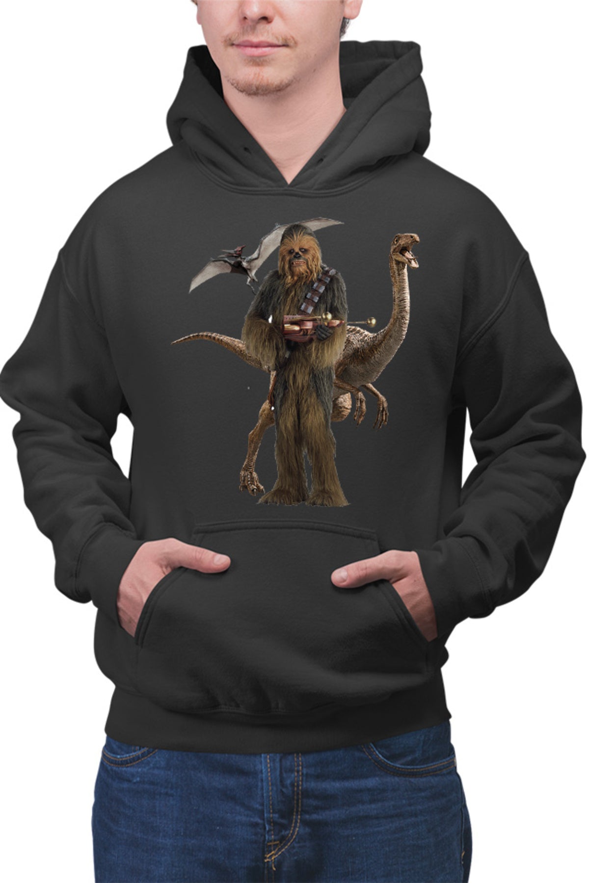 Hanorac barbati Star Wars Chewbacca T-Rex Flying Dinossaur