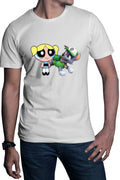 Tricou barbati The Powerpuff Girls Bubble Paw Patrol Happy