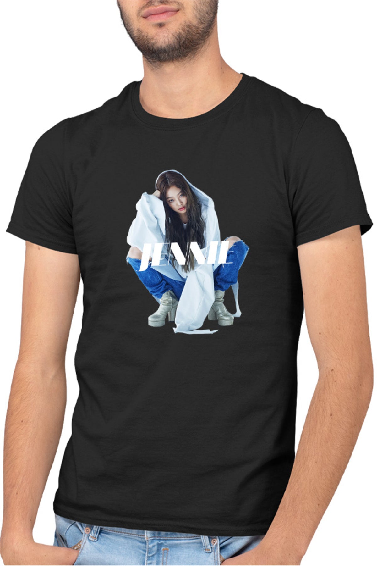 Tricou barbati Blackpink Jennie Famboy y Idol Singer Voice