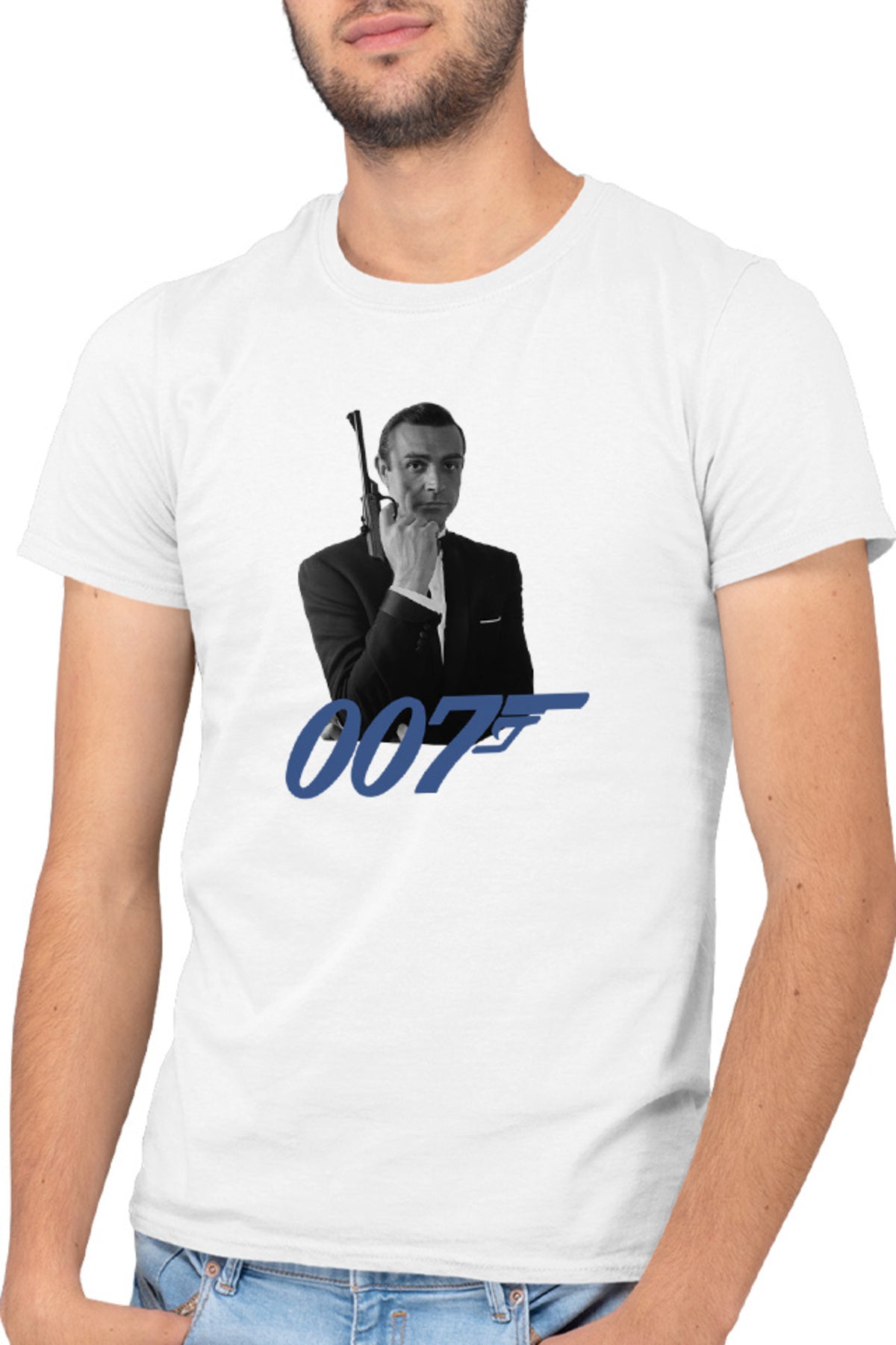 Tricou barbati James Bond 007 Logo Vintage Old Movie Alpha