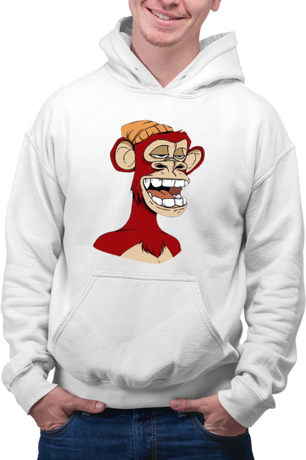 Hanorac barbati NFT Monkey Artist Brilliant Idea Concept Block Chain