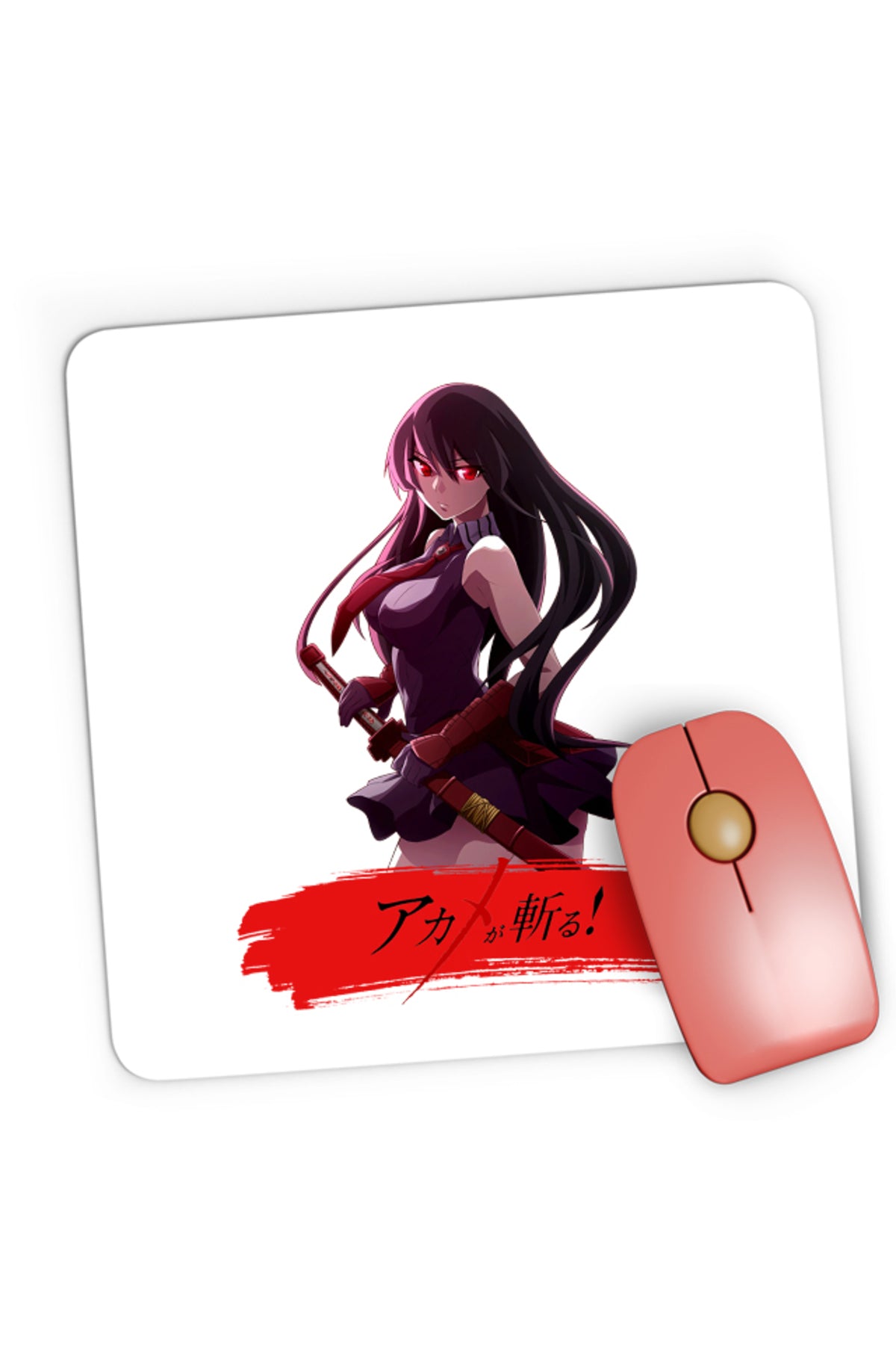 Mousepad Gaming Akame ga Kill Katana Fantasy Otaku Gore Blood Moon, 21x19 cm