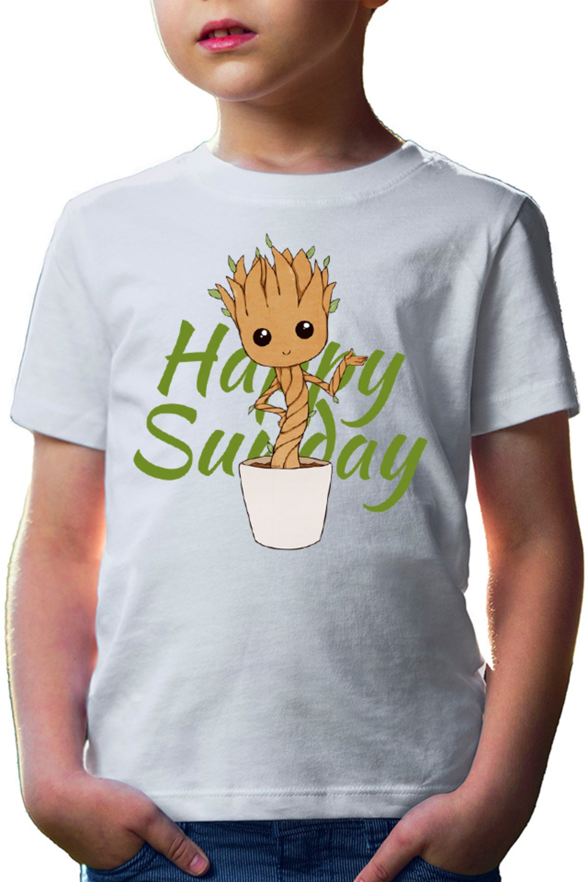 Tricou copii Baby Groot Sunday Happy Marvel DC Happy Smile