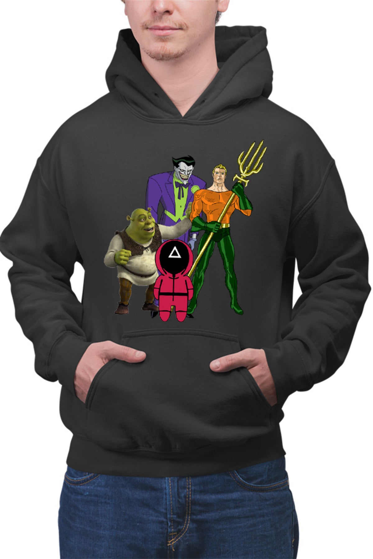 Hanorac barbati Aquaman Squid Games Shrek Joker Comics Batman Marvel
