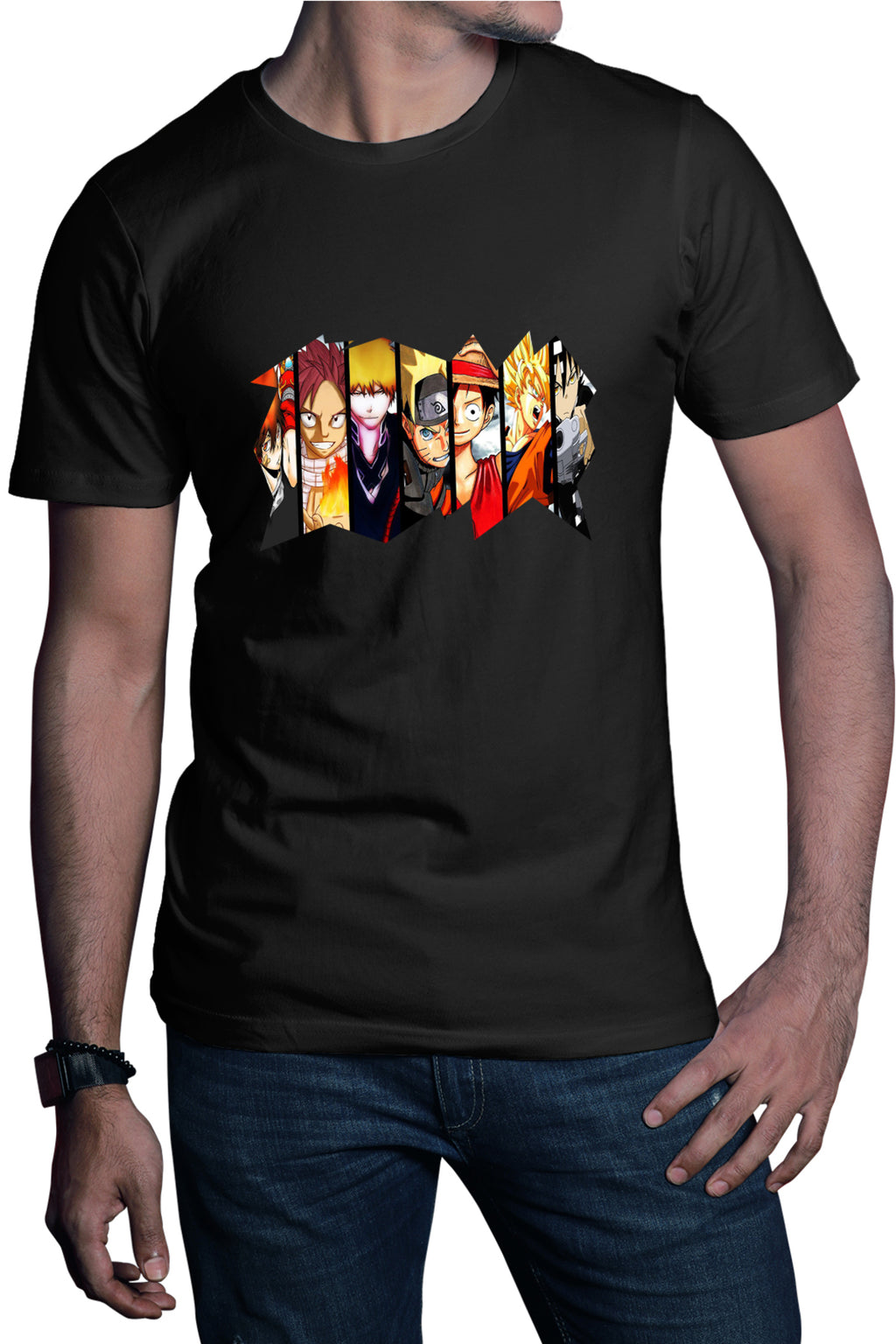 Tricou barbati Fairy Tail Naruto Bleach One Piece