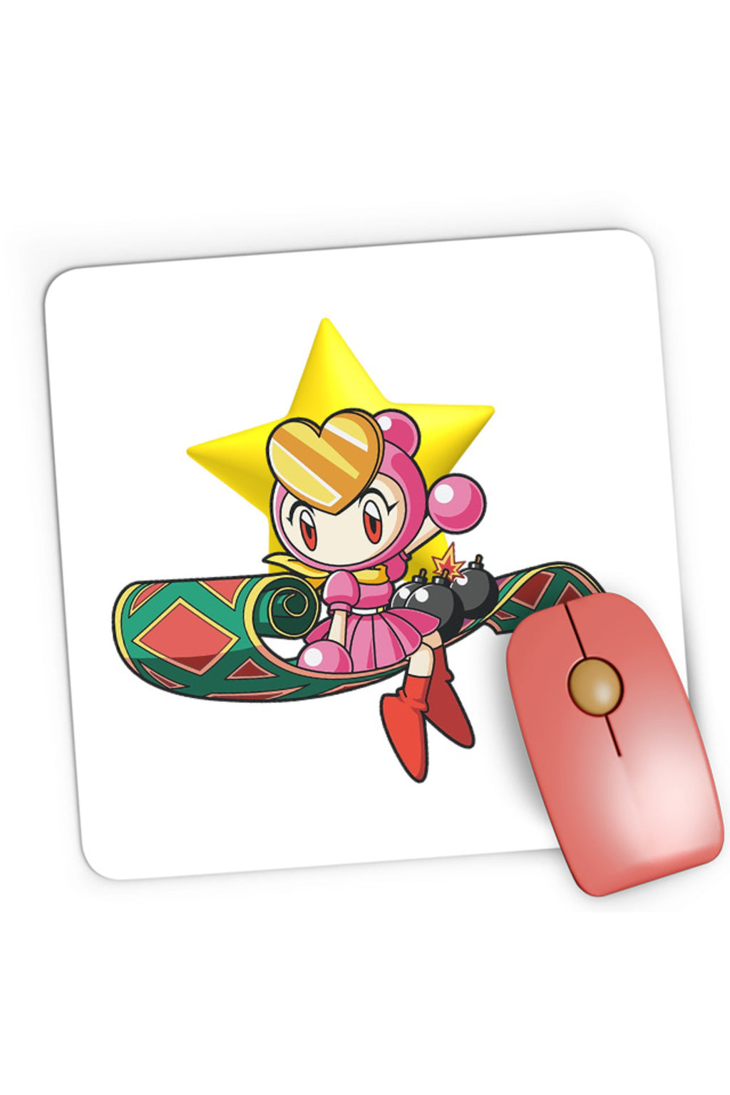 Mousepad Gaming Bomberman Women Carpet Star Fly, 21x19 cm