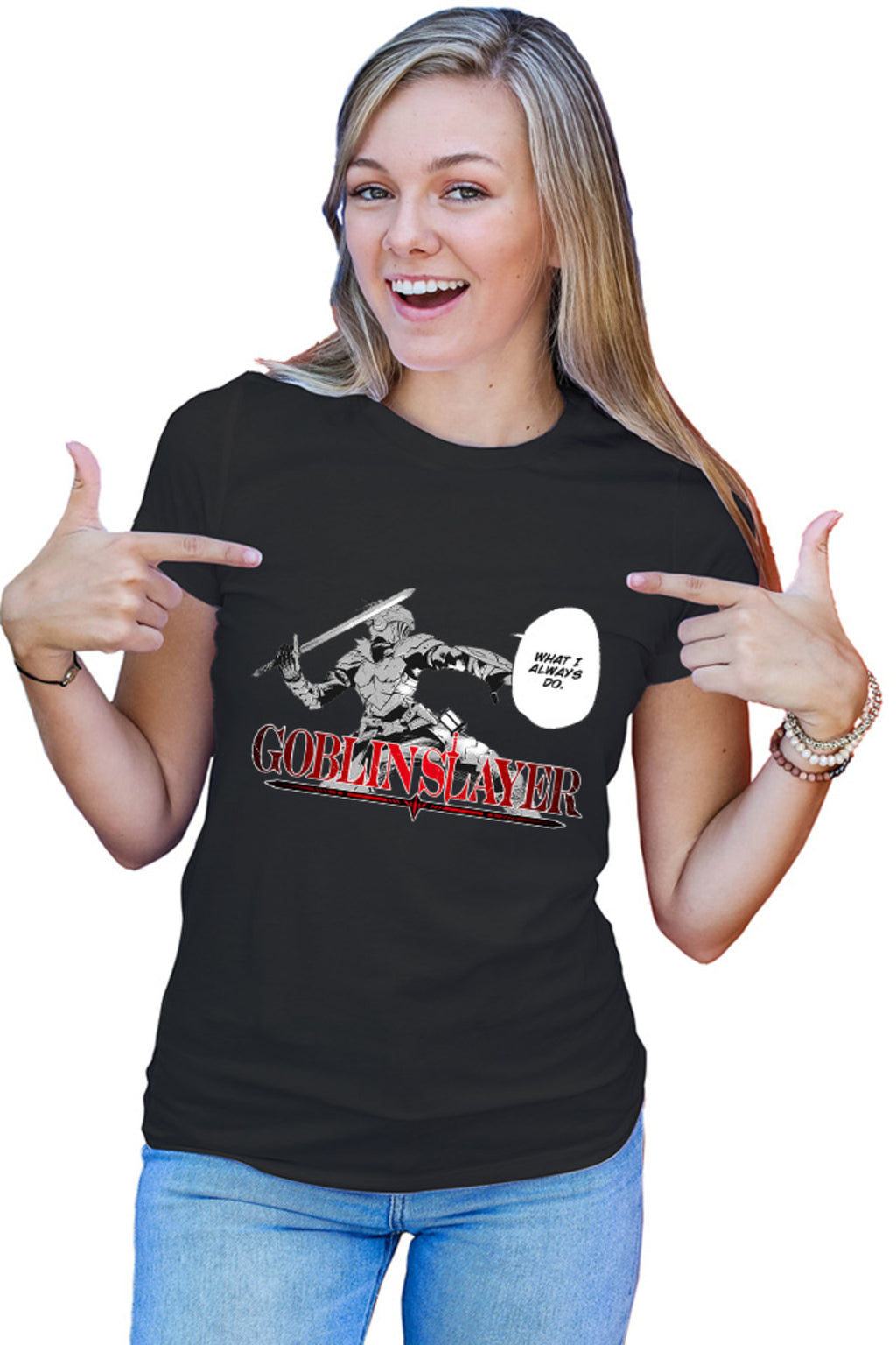 Tricou dama Goblin Slayer Claymore Knight Fast Anime Shounen Martial Arts