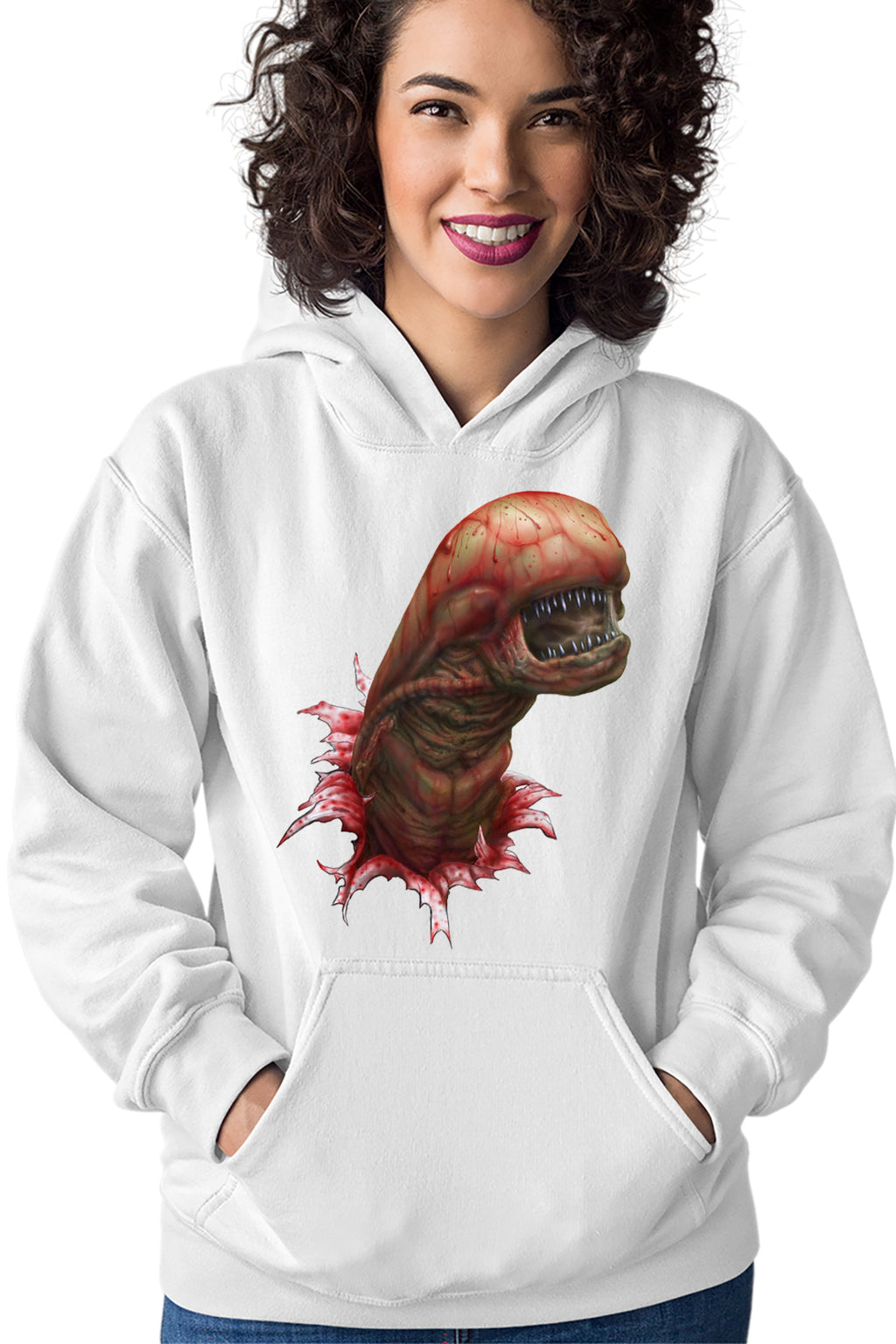 Hanorac dama Predator Alien Baby Red Monster Terminator