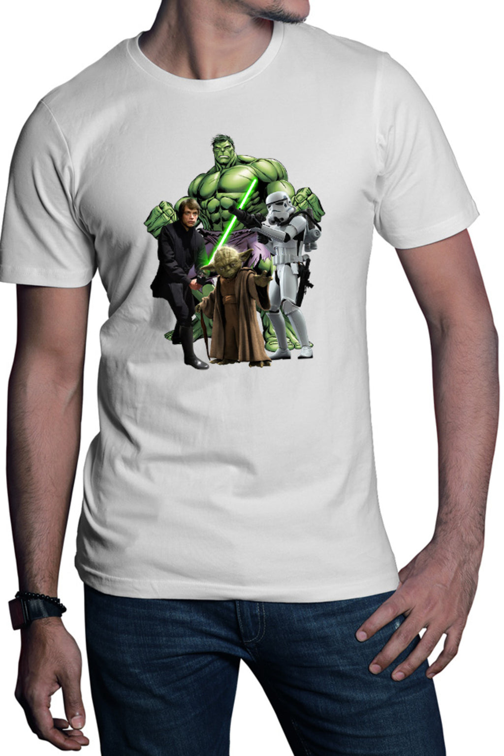 Tricou barbati Star Wars Luke Skywalker Incredible Hulk Jedi Yoda