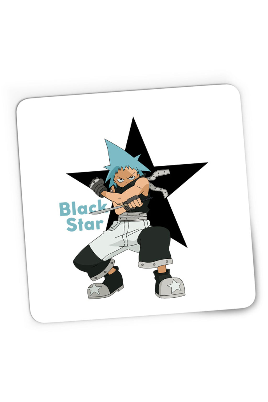 Mousepad Gaming Soul Eater Black Star Otaku Fight Pose Spirit Trap, 21x19 cm