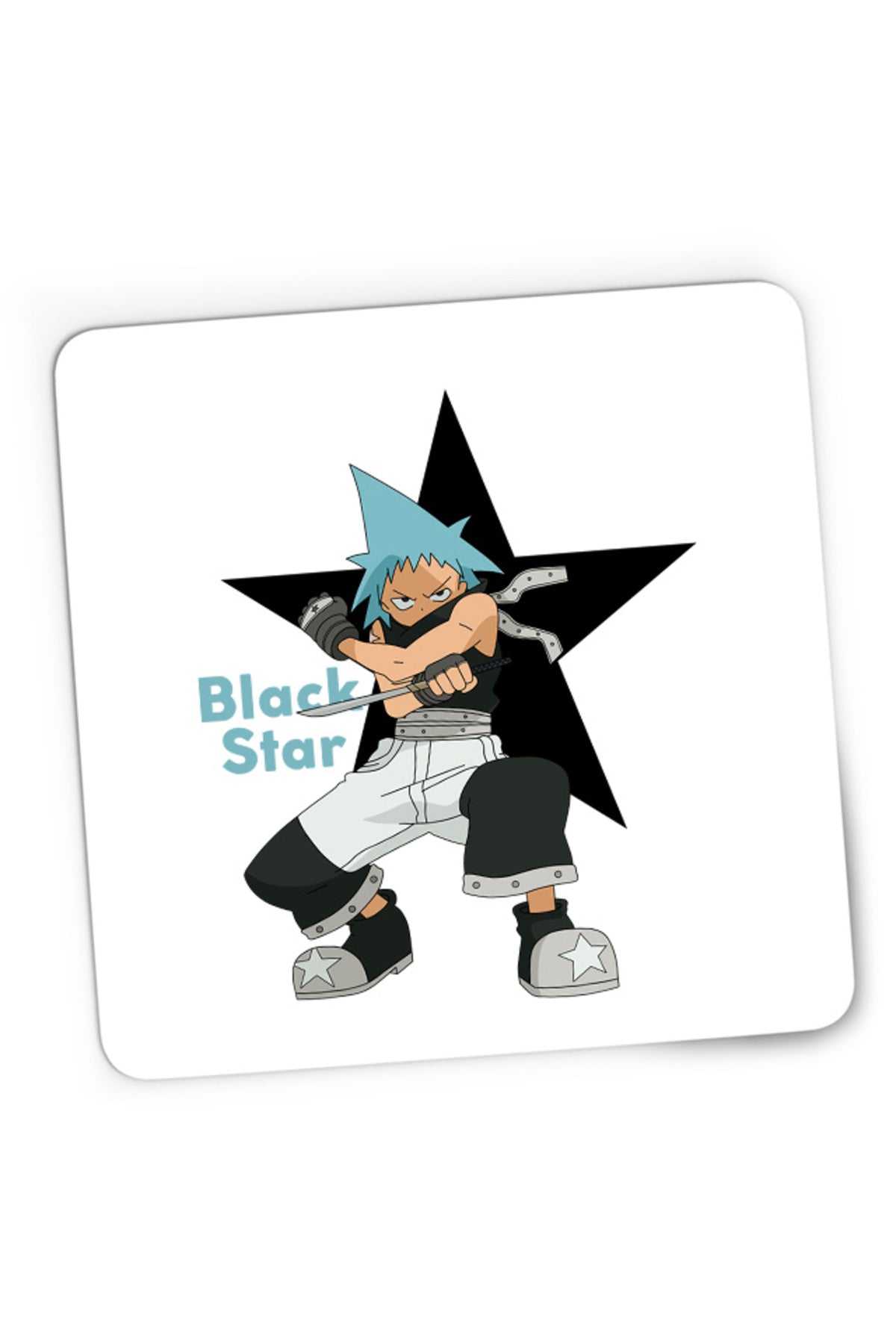 Mousepad Gaming Soul Eater Black Star Otaku Fight Pose Spirit Trap, 21x19 cm