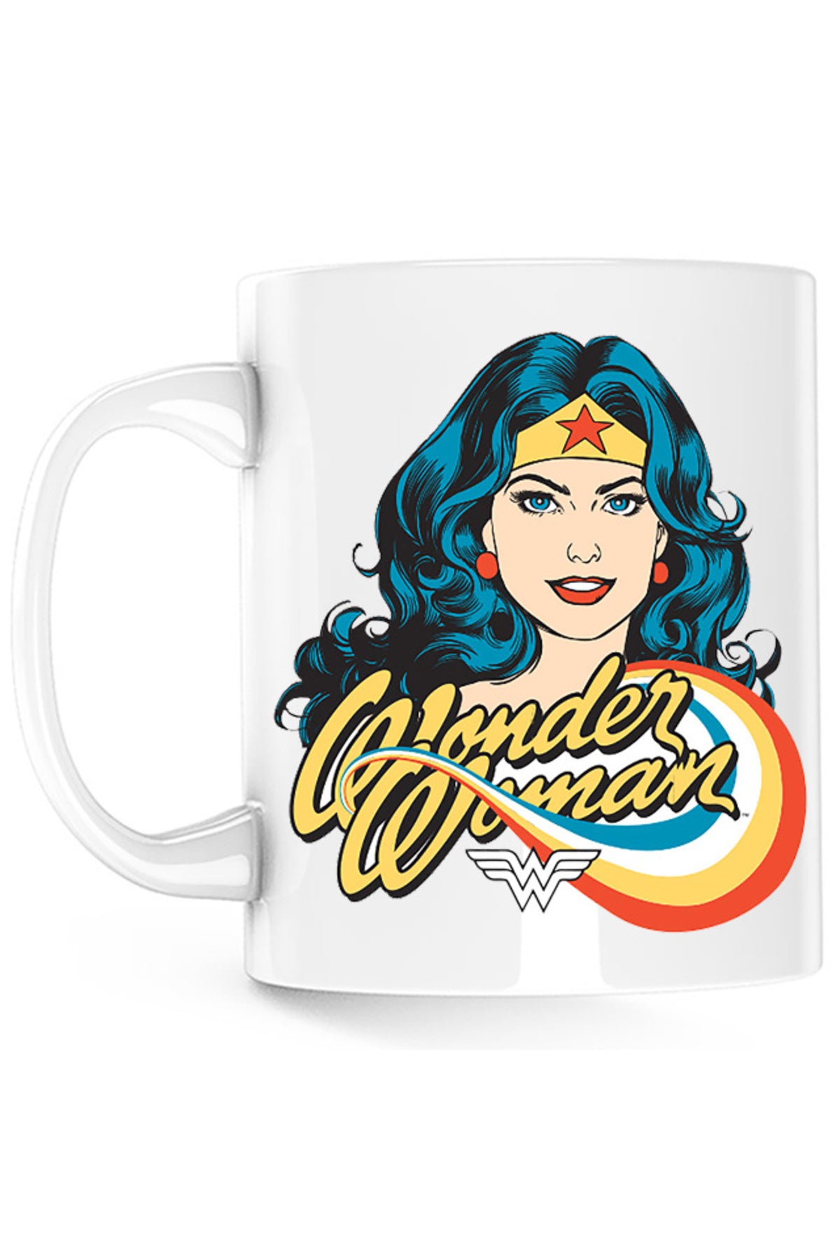 Cana Wonder Woman Retro Comics Star Beautiful Power, alba, 330 ml