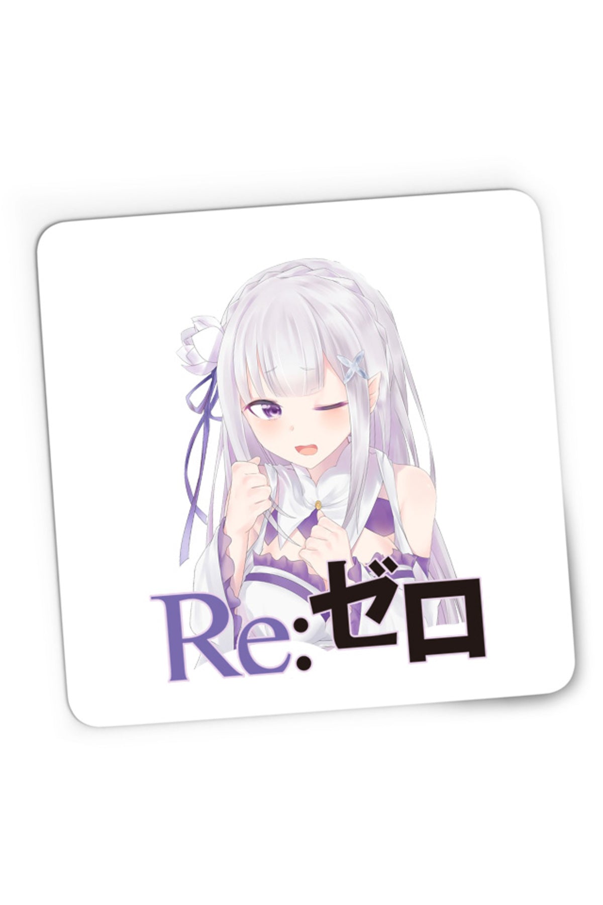 Mousepad Gaming Re Zero Emilia Neko Magic Princess Otaku Isekai, 21x19 cm