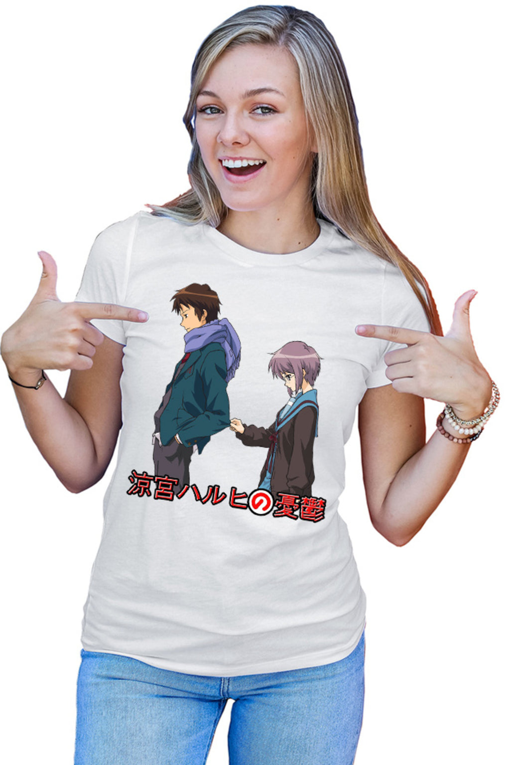 Tricou dama Haruhi Suzumiya Kyon Yuki School Tanigawa Nagaru