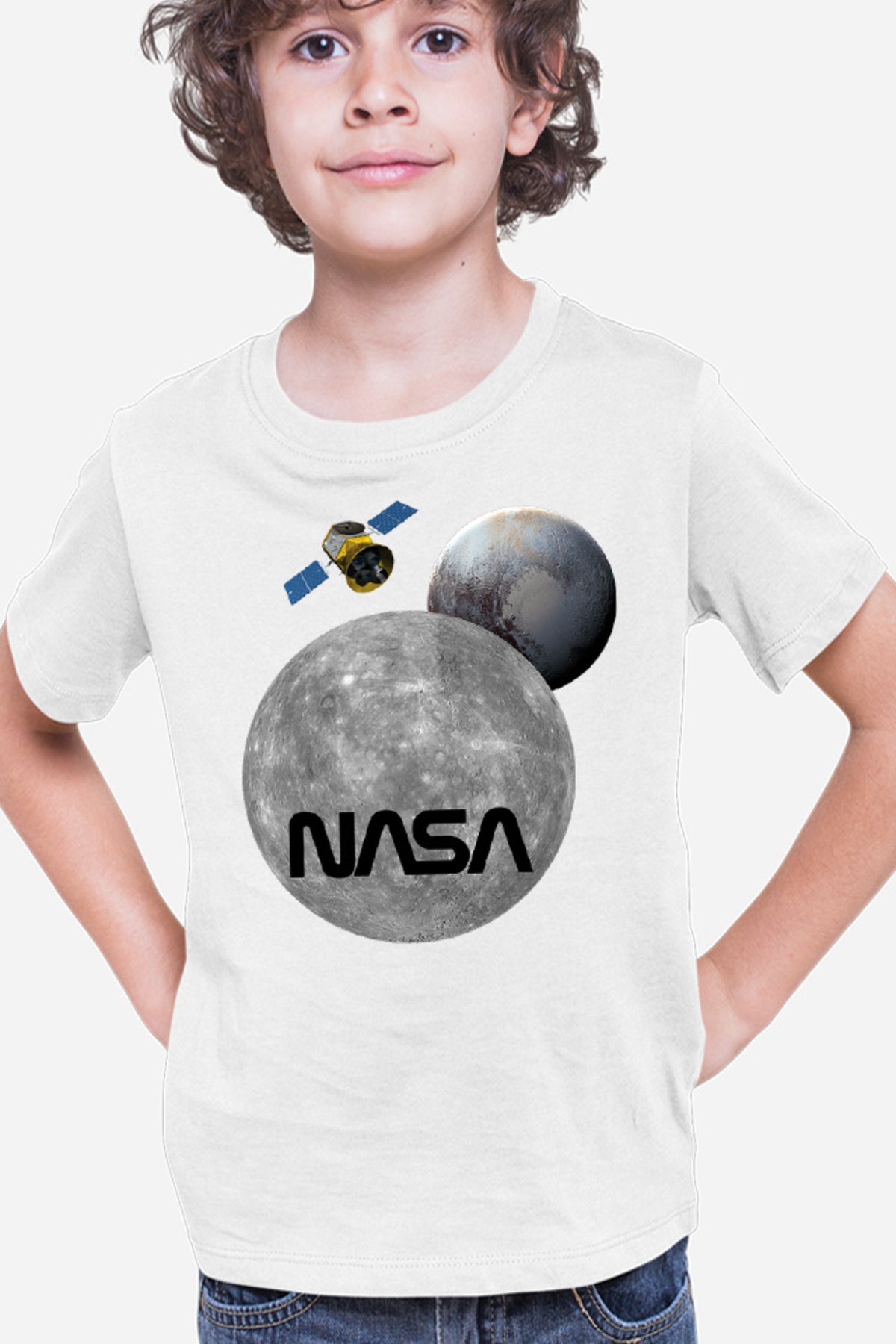 Tricou copii NASA Moon Pluto Space Ship