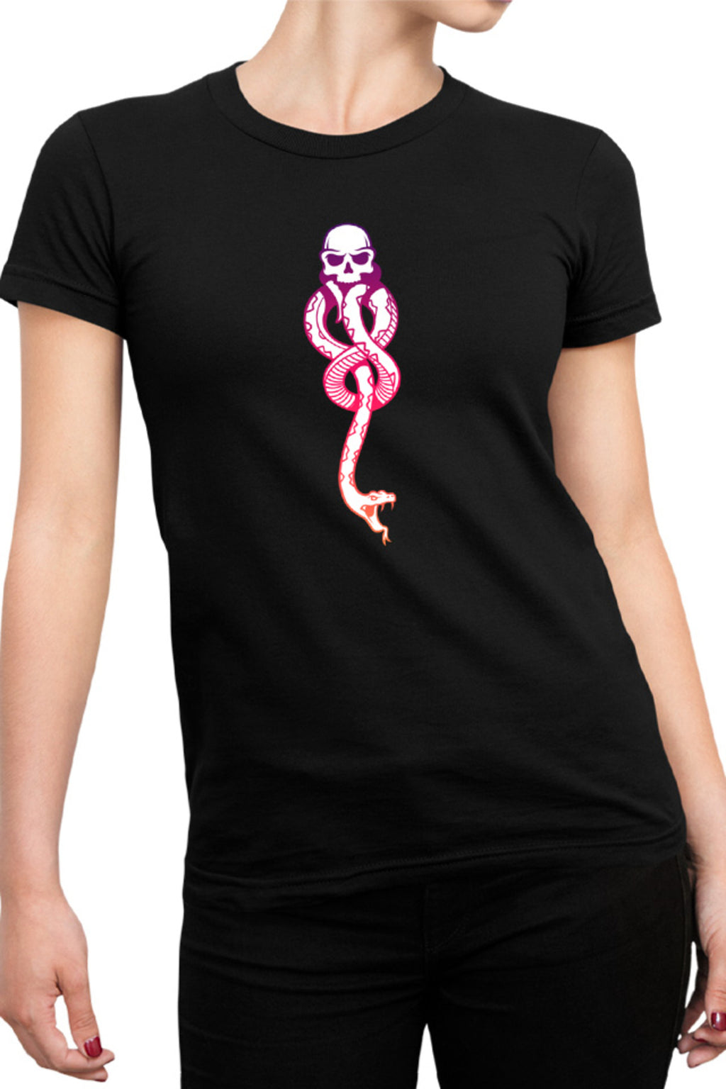 Tricou dama Harry Potter Decal Death Eaters Serpent Spell