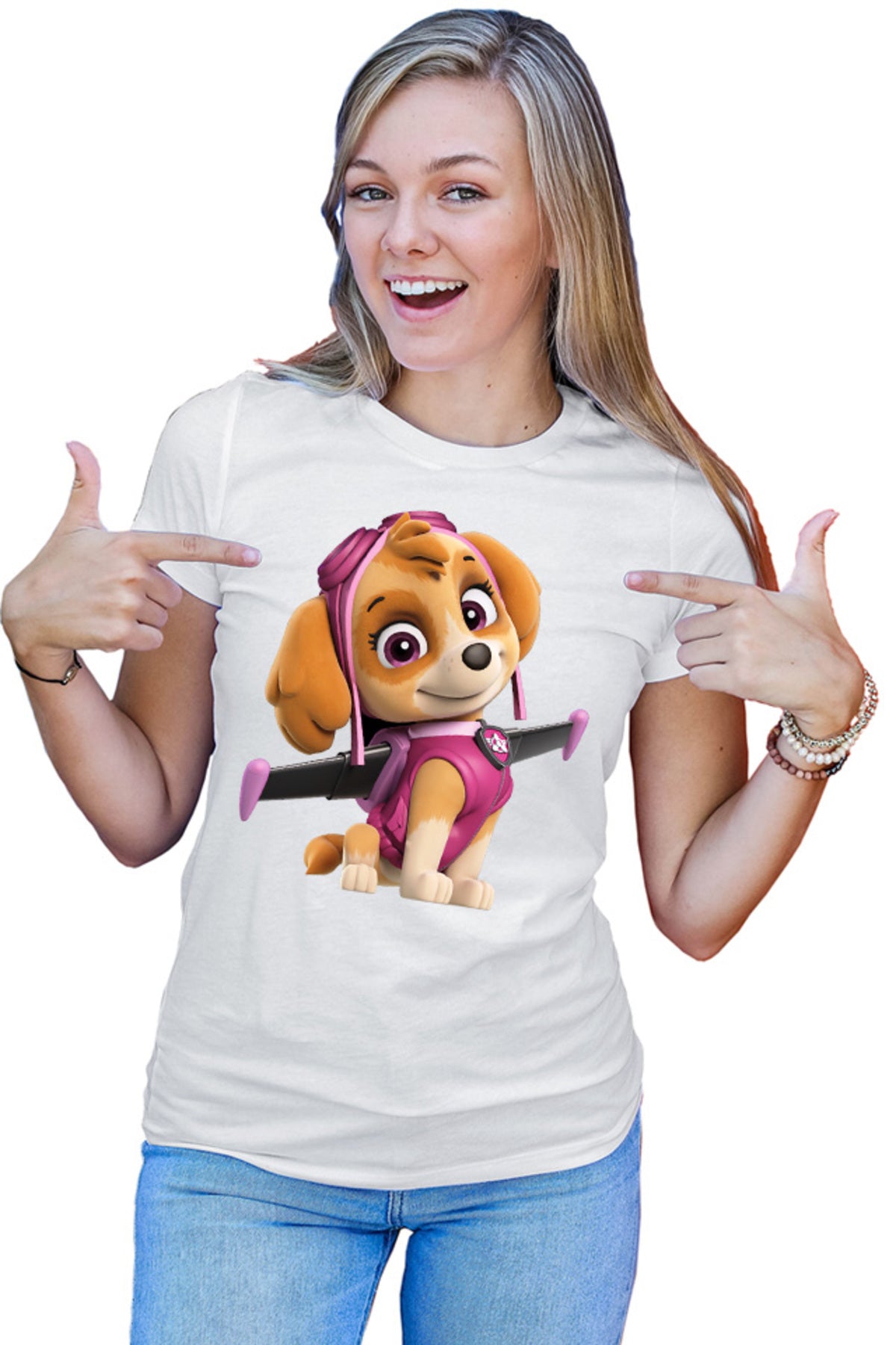 Tricou dama Paw Patrol Skye Illustration Cockapoo Puppy